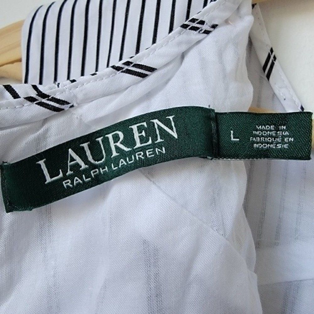 LAUREN RALPH LAUREN Cold-Shoulder Ruffled Cotton Shirt - Picture 4 of 15